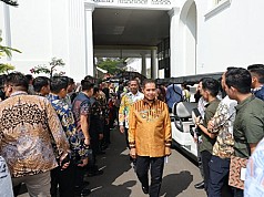 Pj Gubernur Papua Hadiri Rakornas Pengendalian Inflasi di Istana Negara Jakarta