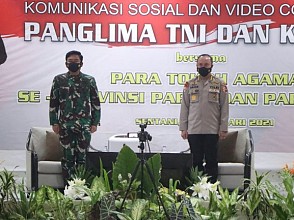   Komunikasi Sosial dan Video Conferece Panglima TNI dan Kapolri Bersama Tokoh Agama Se-Provinsi Papua dan Papua Barat