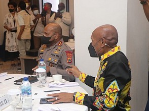 Kapolda Papua Hadiri Rapat Koordinasi Menteri Koordinator Bidang Perekonomian Bidang Perekonomian