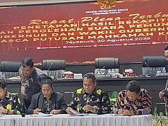 KPU Papua Tetapkan Pasangan MARIYO sebagai Pemenang PSU Pilgub Papua Unggul 50,4 Persen dari BTM -CK KPU Papua Tetapkan Pasangan MARIYO sebagai Pemenang PSU Pilgub Papua Unggul 50,4 Persen dari BTM -CK