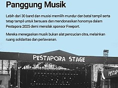 Ini Penyebab Penolakan PT Freeport Indonesia di Festival Musik Pestapora 2025 Ini Penyebab Penolakan PT Freeport Indonesia di Festival Musik Pestapora 2025