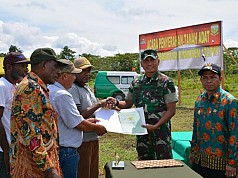 Masyarakat Adat Keerom Serahkan Lahan 10 Hektar untuk Pembangunan Makorem 172/PWY  Masyarakat Adat Keerom Serahkan Lahan 10 Hektar untuk Pembangunan Makorem 172/PWY