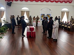 Sekda Ridwan Lantik Empat Pejabat Tinggi Pratama Lingkup Pemprov Papua Sekda Ridwan Lantik Empat Pejabat Tinggi Pratama Lingkup Pemprov Papua