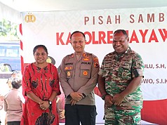Jaga Sinergitas TNI - Polri, Dandim 1702/JWY Hadiri Acara Lepas Sambut Kapolres Jayawijaya