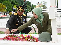 Sehari Jelang Hut ke-78 TNI, Kodam XVII/Cenderawasih Ziarah ke TMP Kusuma Trikora