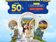 PT.Pelni Berikan Diskon 50 Persen untuk Tiket Kapal Laut Keberangkatan 5 Juni hingga 31 Juli PT.Pelni Berikan Diskon 50 Persen untuk Tiket Kapal Laut Keberangkatan 5 Juni hingga 31 Juli