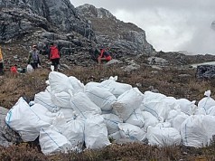 Karyawan Freeport Bersihkan Sampah  di Jalur Menuju Carstensz Yang Ditinggalkan Para Pendaki Karyawan Freeport Bersihkan Sampah  di Jalur Menuju Carstensz Yang Ditinggalkan Para Pendaki