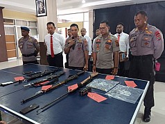 Polda Papua Barat Ungkap Kasus Empat Pucuk Senjata Api Ilegal