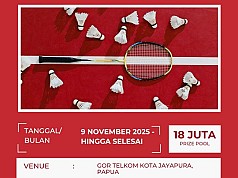 Badminton Superhero Surya Cup V Siap Digelar di Jayapura, Rayakan Hari Pahlawan dengan Semangat Kebersamaan Badminton Superhero Surya Cup V Siap Digelar di Jayapura, Rayakan Hari Pahlawan dengan Semangat Kebersamaan
