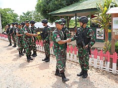 Danrem 174/ATW Kunjungi Pos Satgas Pamtas Yonif MR 411/PDW  Danrem 174/ATW Kunjungi Pos Satgas Pamtas Yonif MR 411/PDW