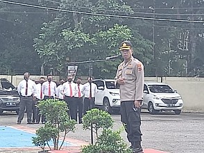 Kabid Tik Polda Papua Pimpin Apel Kesiapan Pengamanan TPS Pilkada 2020 di Kabupaten Nabire