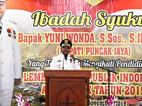 Bupati Puncak Jaya:  Penyaluran Dana Kampung Tetap Mengacu SK Februari 2019  
