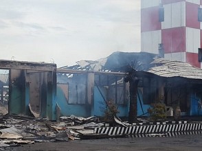 Kantor Perhubungan Bandar Udara Nabire Terbakar