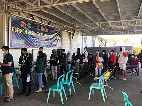 Gerai Vaksin Merdeka Kembali Dibuka di Terminal Bandara Mozes Kilangin Timika