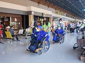 Kontingen Atlet Peparnas XVI Mulai Berdatangan di Bandara Sentani Jayapura