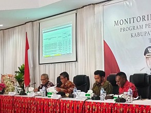 Evaluasi Bappeda Puncak Jaya, OPD Diminta Tegas Terhadap Kontraktor Nakal