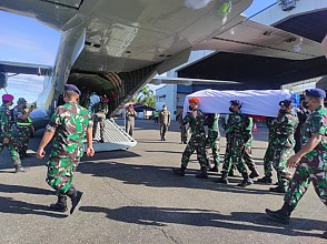 Jenazah Prajurit Marinir Korban Penembakan KST di Nduga, Diterbangkan ke Surabaya