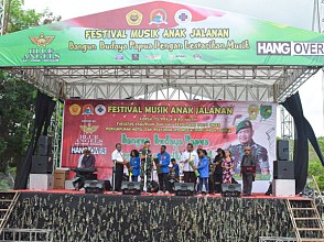 Sebanyak 34 Peserta Berkompetisi di Ajang Festival Musik Anak Jalanan Korem 172/PWY
