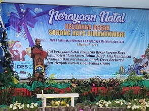 Pesan Gubernur Waterpauw Dalam Natal Keluarga Besar Sorong Raya di Manokwari