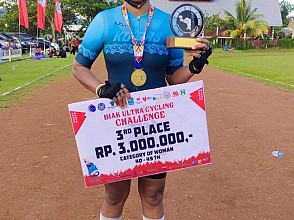 Anggota KO'GAS Jayapura Raih Kemenangan di Biak Ultra Cycling Challenge