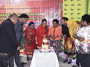 Pertama Kalinya, HUT ke-24 DWP Puncak Jaya Digelar dalam Perayaan Ibadah Natal