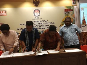 KPU Papua Tetapkan DPTHP Ketiga untuk Pemilu 2019 Berjumlah 3.542.544 Pemilih