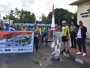 500 Peserta Meriahkan Fun Bike Dalam Rangka HUT Bhayangkara di Nabire