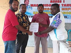 MRP Papua Barat Sosialisasi Maklumat Ajak Pemilih Hargai Hak Politik OAP