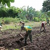 Satgas Pamtas RI – PNG Pos Kout Bantu Warga Buka Lahan untuk Berkebun
