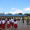 Masuk Sekolah, TNI Ajak Siswa SD di Perbatasan PNG Senam Pagi