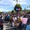 Ribuan Massa di Oksibil Pegubin Berunjuk Rasa Tolak Bergabung Provinsi Papua Pegunungan