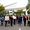 Wapres Ma’ruf Amin Berolahraga Didampingi Gubernur Waterpauw dan Ketua TP PKK Papua Barat
