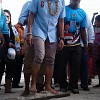 Cawapres Sandiaga Uno Disambut secara Adat Saat Tiba di Pulau Mansinam 